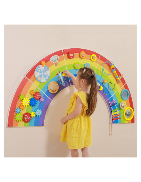 VIG44642,Jucarie de perete, Centru de activitati Curcubeu, 165 cm