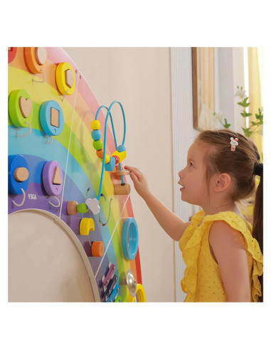VIG44642,Jucarie de perete, Centru de activitati Curcubeu, 165 cm