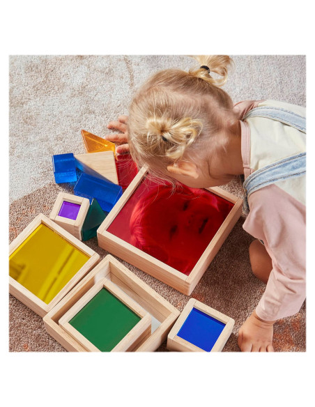 G300649,Oglinzi reflectorizante colorate, set 6 piese, Guidecraft