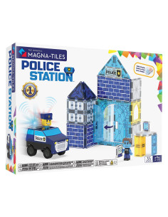 MGT-252035PS,MAGNA-TILES Police Station, 35 piese