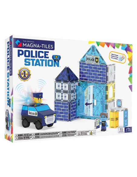 MGT-252035PS,MAGNA-TILES Police Station, 35 piese