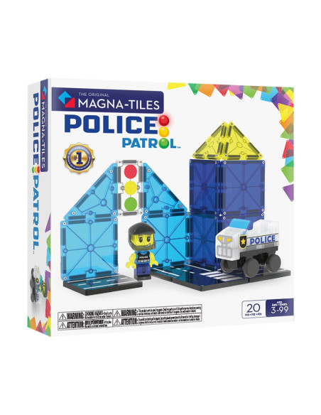 MGT-252020PO,MAGNA-TILES Police Patrol, 20 piese