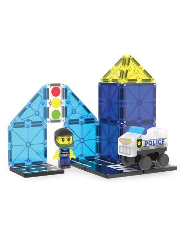 MGT-252020PO,MAGNA-TILES Police Patrol, 20 piese