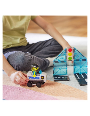 MGT-252020PO,MAGNA-TILES Police Patrol, 20 piese