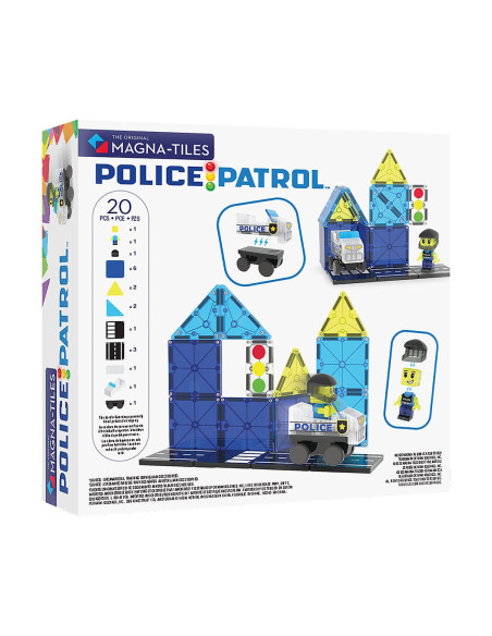 MGT-252020PO,MAGNA-TILES Police Patrol, 20 piese