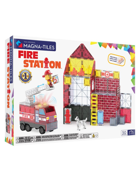 MGT-252050FS,MAGNA-TILES Fire Station, 50 piese