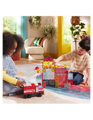 MGT-252050FS,MAGNA-TILES Fire Station, 50 piese