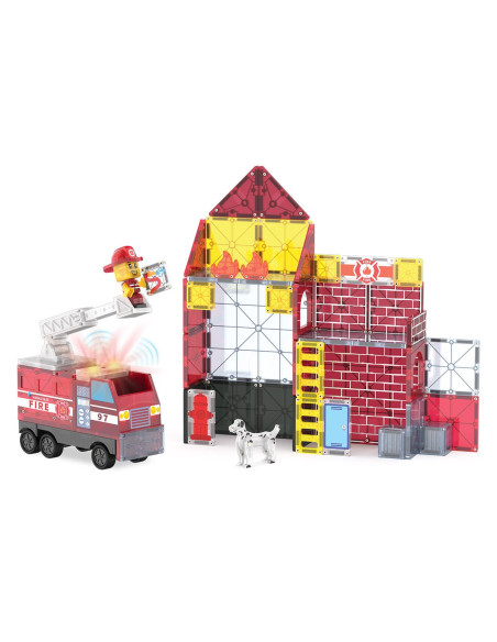MGT-252050FS,MAGNA-TILES Fire Station, 50 piese