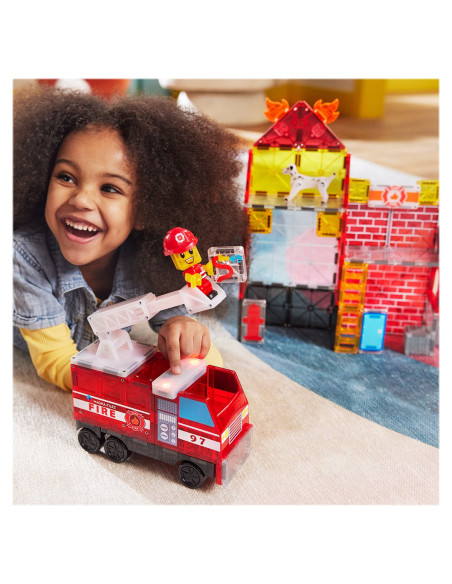 MGT-252050FS,MAGNA-TILES Fire Station, 50 piese