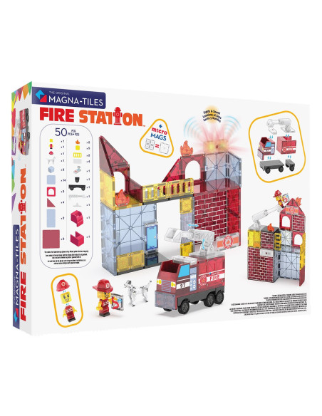MGT-252050FS,MAGNA-TILES Fire Station, 50 piese