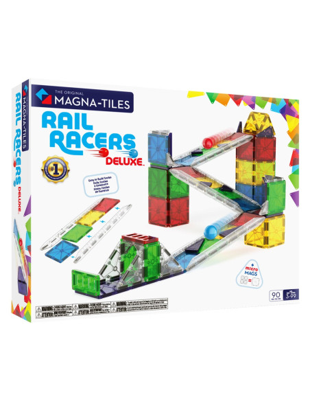 MGT-251090RR,MAGNA-TILES Rail Racers Deluxe, 90 piese