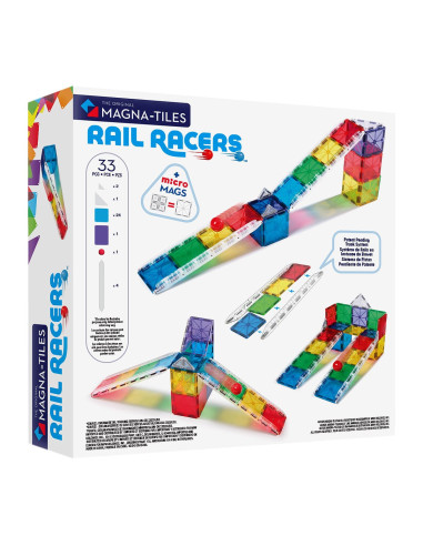MGT-251033RR,MAGNA-TILES Rail Racers, 33 piese