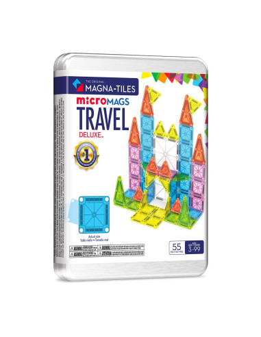 MGT-254055TS,MAGNA-TILES microMAGS Travel Deluxe, 55 piese