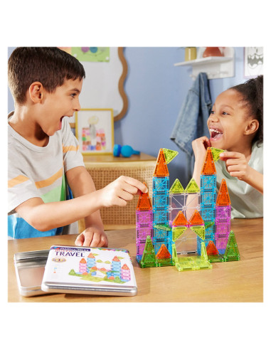 MGT-254055TS,MAGNA-TILES microMAGS Travel Deluxe, 55 piese