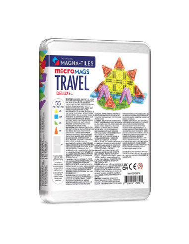 MGT-254055TS,MAGNA-TILES microMAGS Travel Deluxe, 55 piese