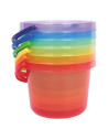 TIK-73101,Galeti transparente colorate, set 6 buc