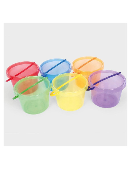 TIK-73101,Galeti transparente colorate, set 6 buc