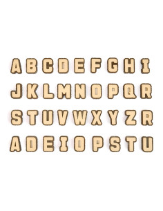 G301409,Litere cu aspect de scoarta de copac, 36 piese, Guidecraft 2