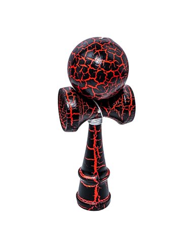 Kendama din lemn 7 X 6 X 18 cm, Rosu