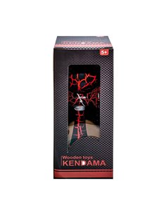 Kendama din lemn 7 X 6 X 18 cm, Rosu 2