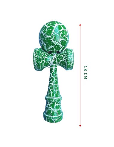 Kendama din lemn 7 X 6 X 18 cm, Verde