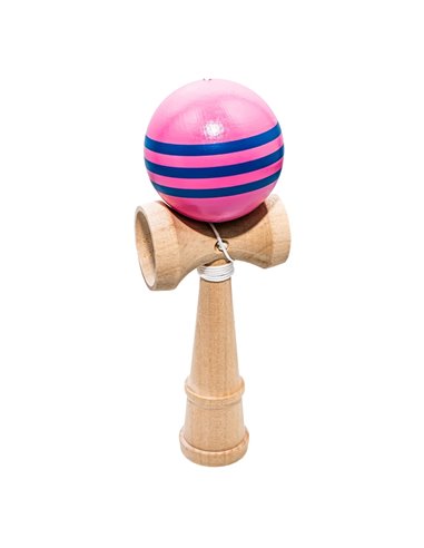 Kendama din lemn 6.5 x 6 x 18 cm, Roz