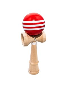 Kendama din lemn 6.5 x 6 x 18 cm, Rosu