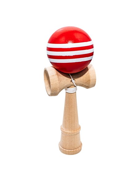 Kendama din lemn 6.5 x 6 x 18 cm, Rosu