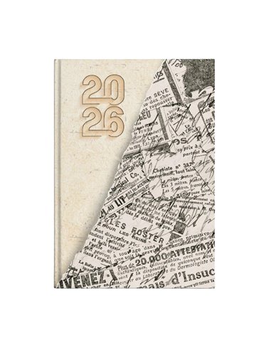 Agenda datata 2026, A5 ARTPRESS, 70 g/mp, 272 file, Old book