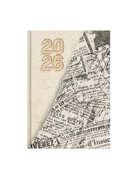 Agenda datata 2026, A5 ARTPRESS, 70 g/mp, 272 file, Old book
