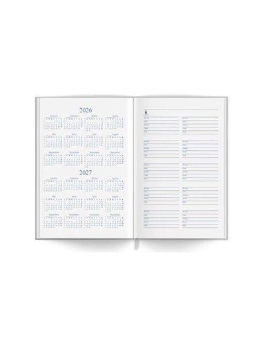 Agenda datata 2026, A5 ARTPRESS, 70 g/mp, 272 file, Old book