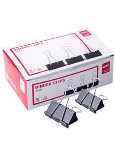 Clips hartie 51 mm Deli DLE38561, 12 bucati, cutie carton 2