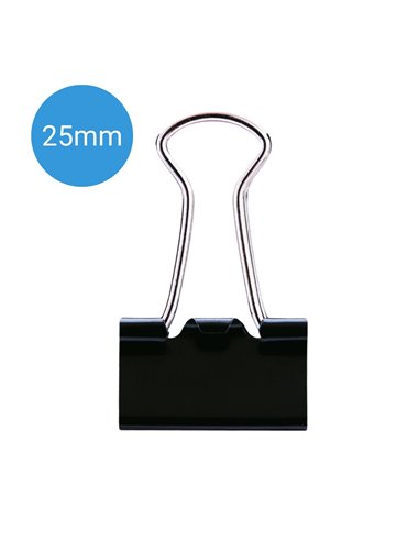 Clips hartie 25 mm Deli DLE38564, 12 bucati, cutie carton