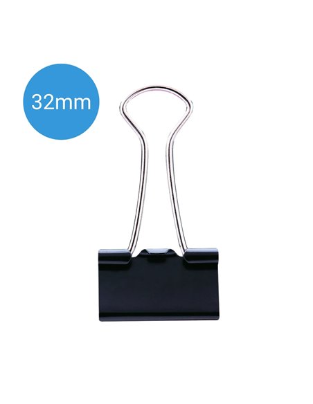 Clips hartie 19 mm Deli DLE38565, 12 bucati, cutie carton