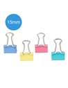 Clips hartie color 15 mm Deli DLE8556A, 60 bucati, cutie plastic
