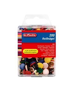 Pioneze Metalice Herlitz 200 Buc/Cutie, Color