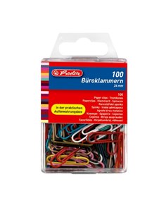 Agrafe Herlitz Birou, 26 mm, 100 Buc/Cutie, Color