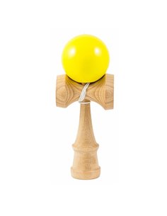 Jucarie Kendama din lemn 6.5 X 5.5 X 17 cm, Galben