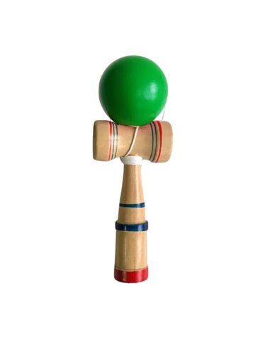 Jucarie Kendama din lemn 6.7 X 6.5 X 19 cm, Verde Jucarie Kendama din lemn 6.7 X 6.5 X 19 cm, Verde