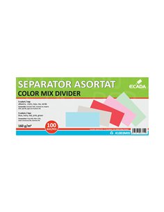 Separator carton Ecada 41003MIX, 100 bucati, Culori asortate
