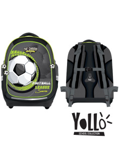 YL005,Ghiozdan anatomic Yollo YL005, 38 x 39 x 19.5 cm, Motiv football 2