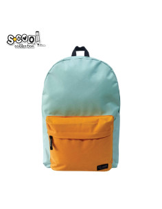 Ghiozdan S-COOL Classic, 30 x 16 x 43 cm, Turcoaz/Portocaliu 2