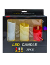 ROB-LUM-17,Lumanare ornamentala - Candela, 3 buc/set