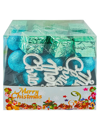 ROB-JQ-31714,Globuri pom Craciun, Albastre, 42 buc/set