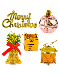 ROB-JQ-31712,Globuri pom Craciun, Aurii + roz, 48 buc/set 2