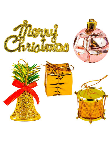 ROB-JQ-31712,Globuri pom Craciun, Aurii + roz, 48 buc/set ROB-JQ-31712,Globuri pom Craciun, Aurii + roz, 48 buc/set