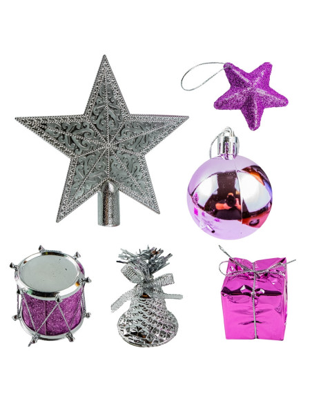 ROB-JQ-31715,Globuri pom Craciun, Mov, 50 buc/set ROB-JQ-31715,Globuri pom Craciun, Mov, 50 buc/set