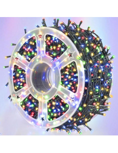 ROB-40690,Instalatie pom Craciun, 240 becuri, 50 m, Multicolora
