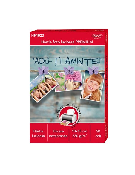Hartie foto DACO HF1023, 10 x 15 cm, 230 g, 50 coli