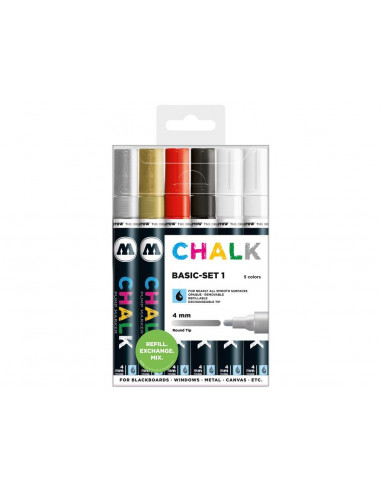 Chalk Marker Basic-Set 1 (4 mm),MLW124